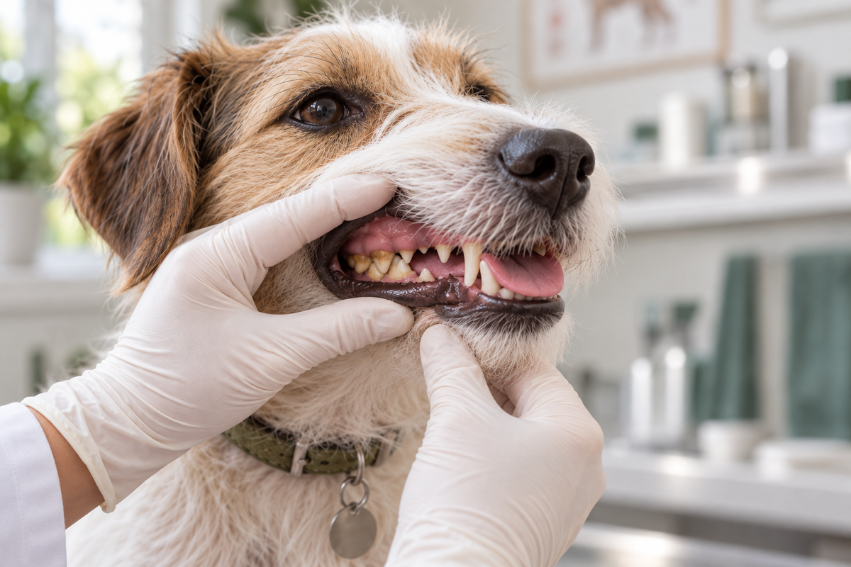Cómo sacar el sarro de los dientes de un perro