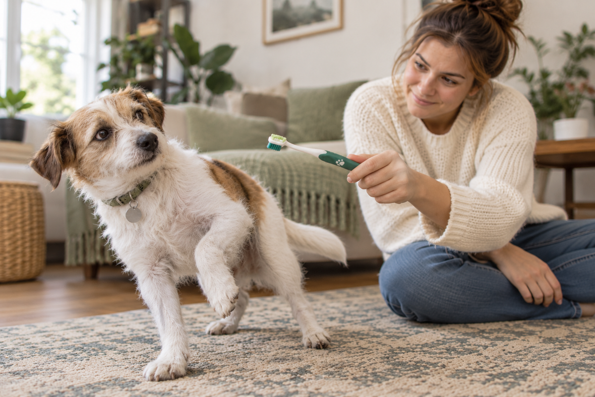 Cómo limpiar los dientes de un perro que no se deja cepillar